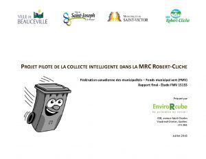 Rapport Final Mrc Robert Cliche Beauceville