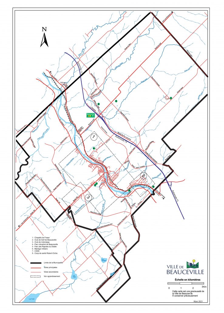 Cartes de la Ville Ville de Beauceville