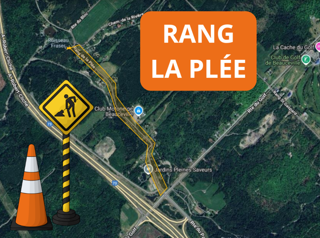 Rang de la Plée - Les travaux sont débutés
