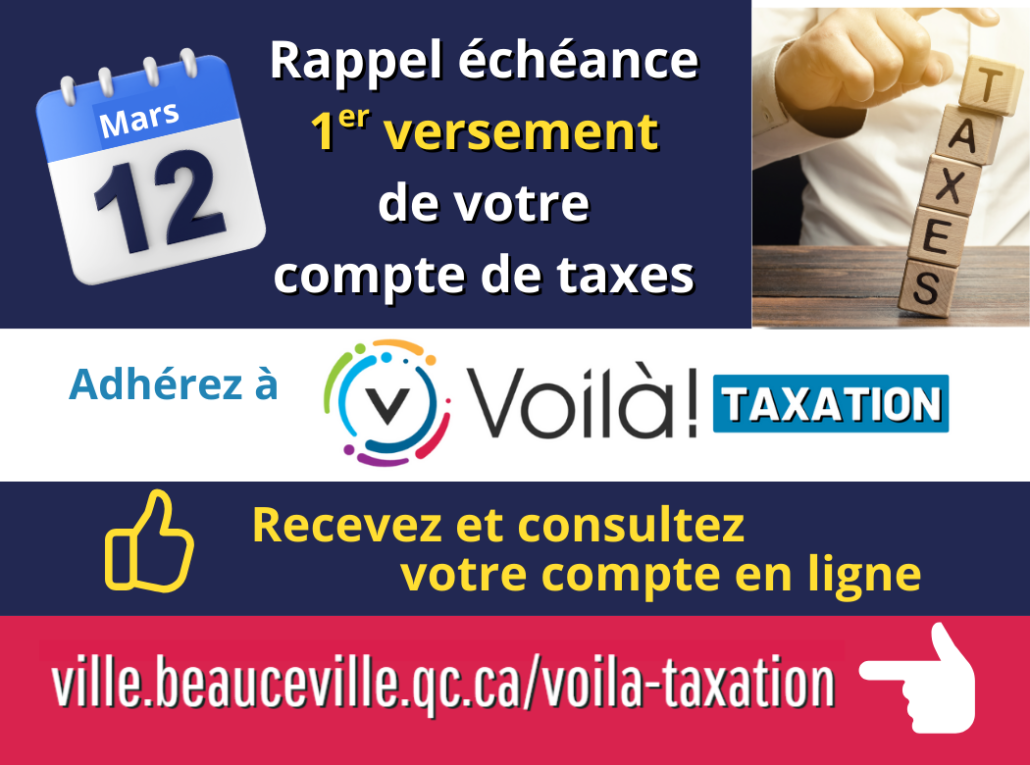 Adhérez à votre compte de taxes en ligne