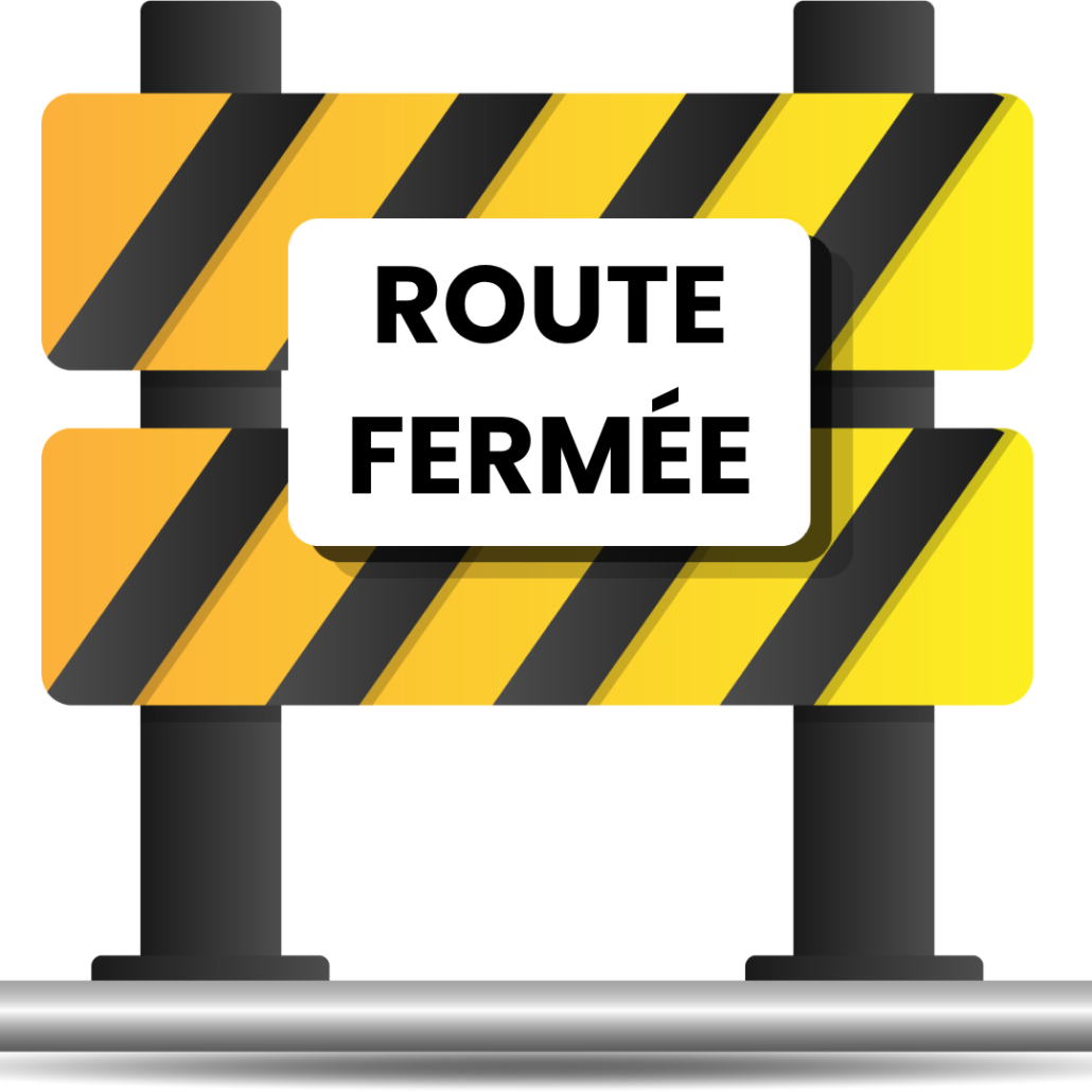 Fermeture d'une partie du rang de La Plée