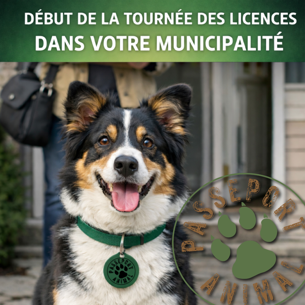 La tournée des licences pour chiens est commencée!